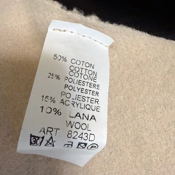 Catherine Lillywhite's Womens Beige Draped Waterfall Vest Made in Italy OSFM - Picture 5 of 6